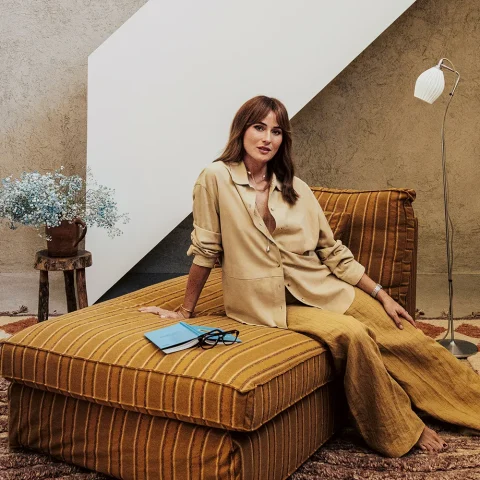Lena Lademann, Picture Credit: Piergiorgio Sorgetti; Paintings Courtesy Lisa Marie Herwig